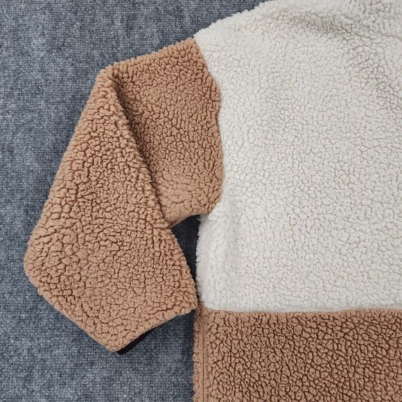 Lou Grey Jacket Womens Large Colorblock Cozy Up 1/4 Zip Sherpa Fleece Pullover - Picture 8 of 16